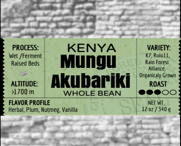 Kenya Mungu Akubariki -Medium Roast